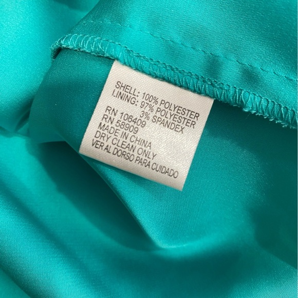 Gianni Bini Teal Blue Sheath Dress Maxi Dress size 8 Demur - Picture 10 of 11